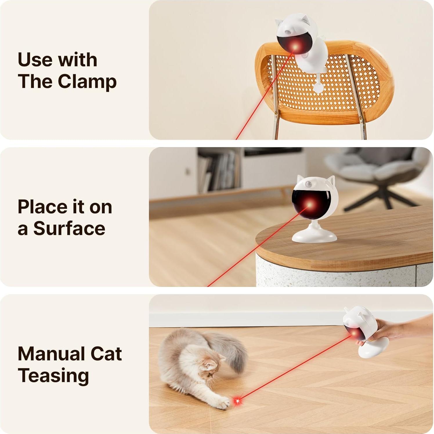 Juguete láser interactivo para gatos Potaroma, recargable