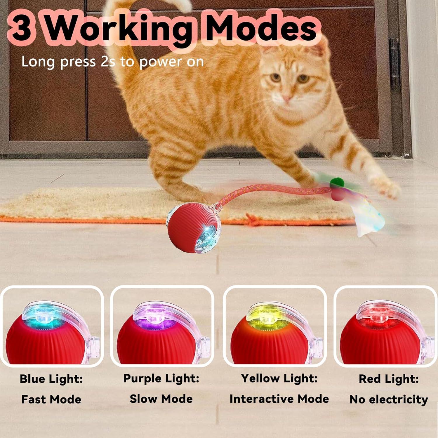 Juguete Interactivo para Gatos Speedy 2.0 con Cola Elástica