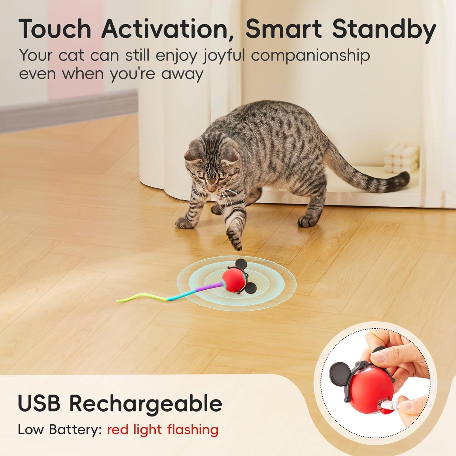 Juguete Interactivo para Gatos Potaroma Bola 5.1 cm Recargable