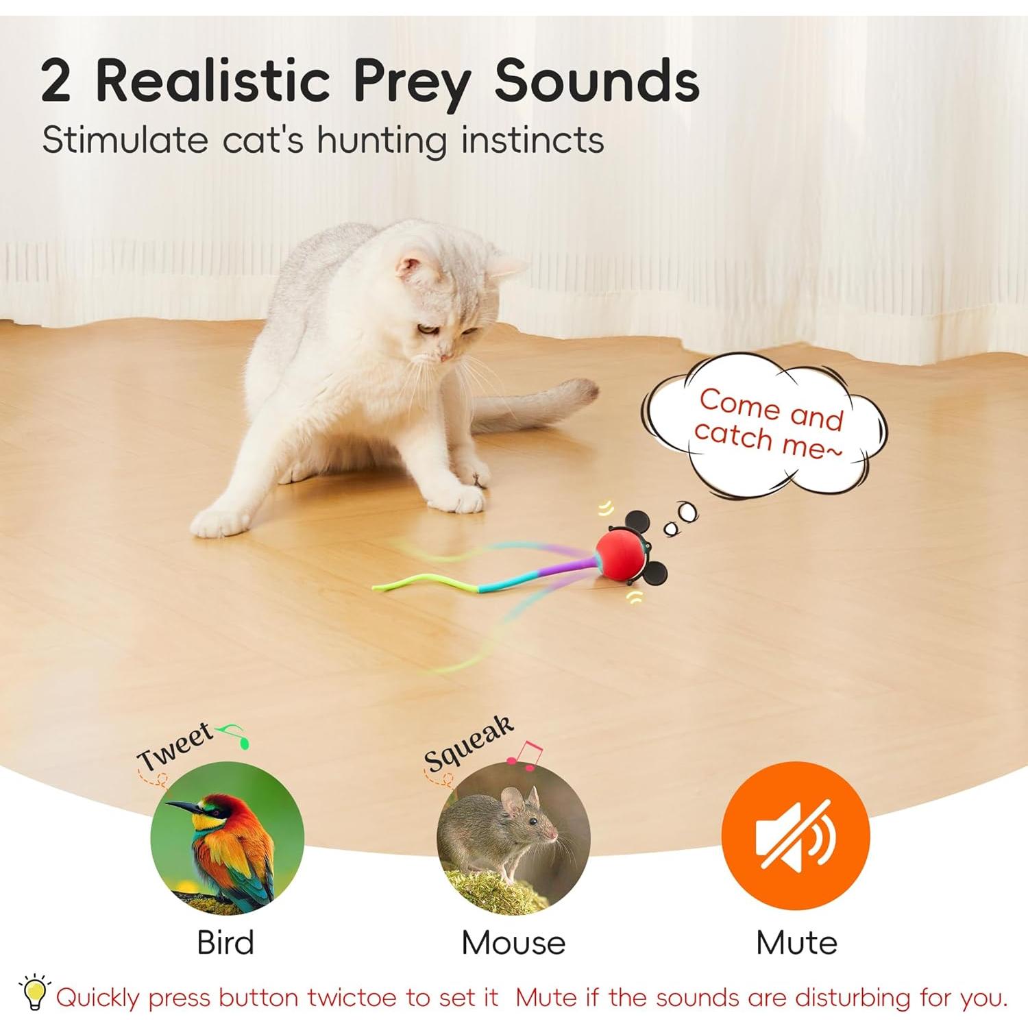 Juguete Interactivo para Gatos Potaroma Bola 5.1 cm Recargable