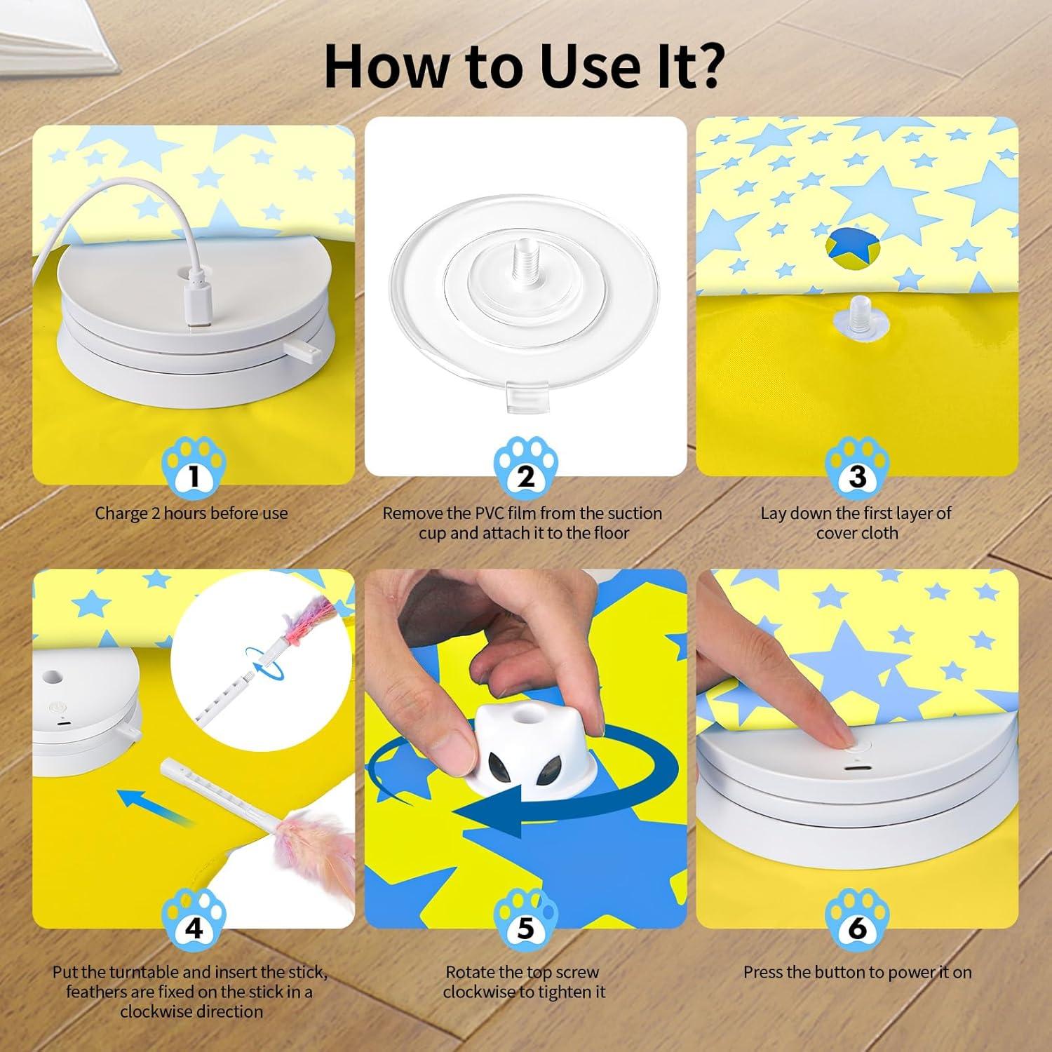 Juguete Interactivo para Gatos DDXCOO OK013 Recargable 11.68cm