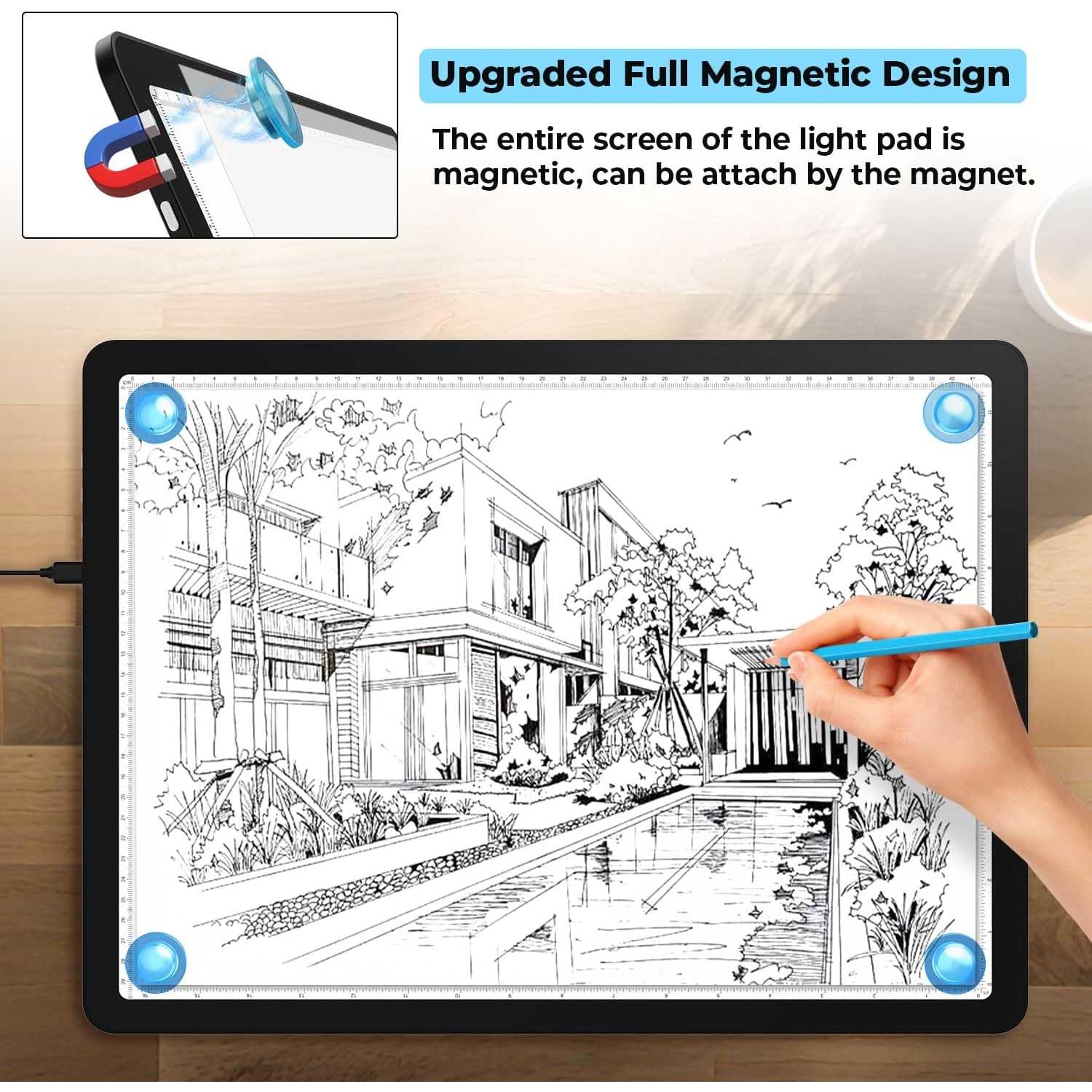 Caja de Luz A4 Heanolier LED Magnética Ajustable 31.6x21.8cm