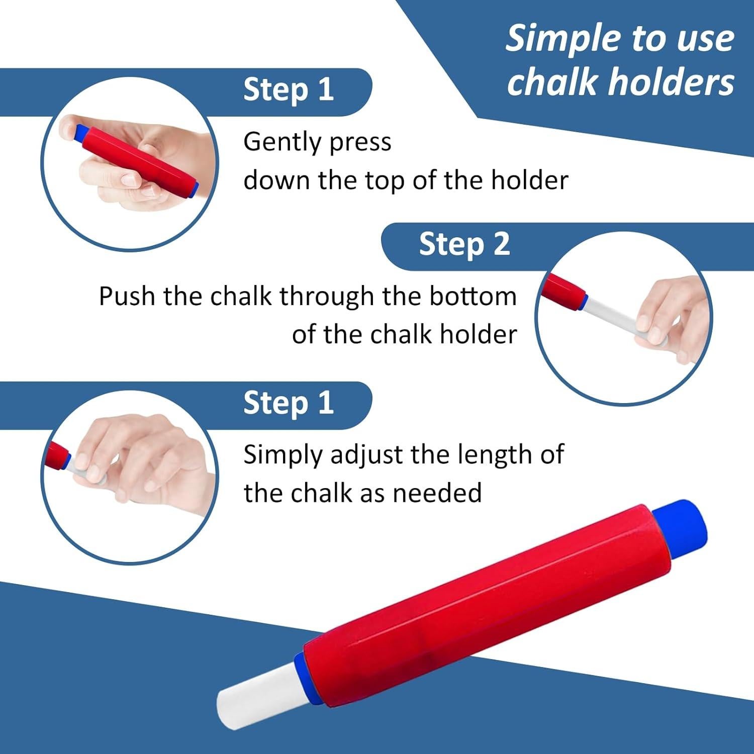 Tiza Blanca para Pizarra The Mega Deals - Paquete de 12