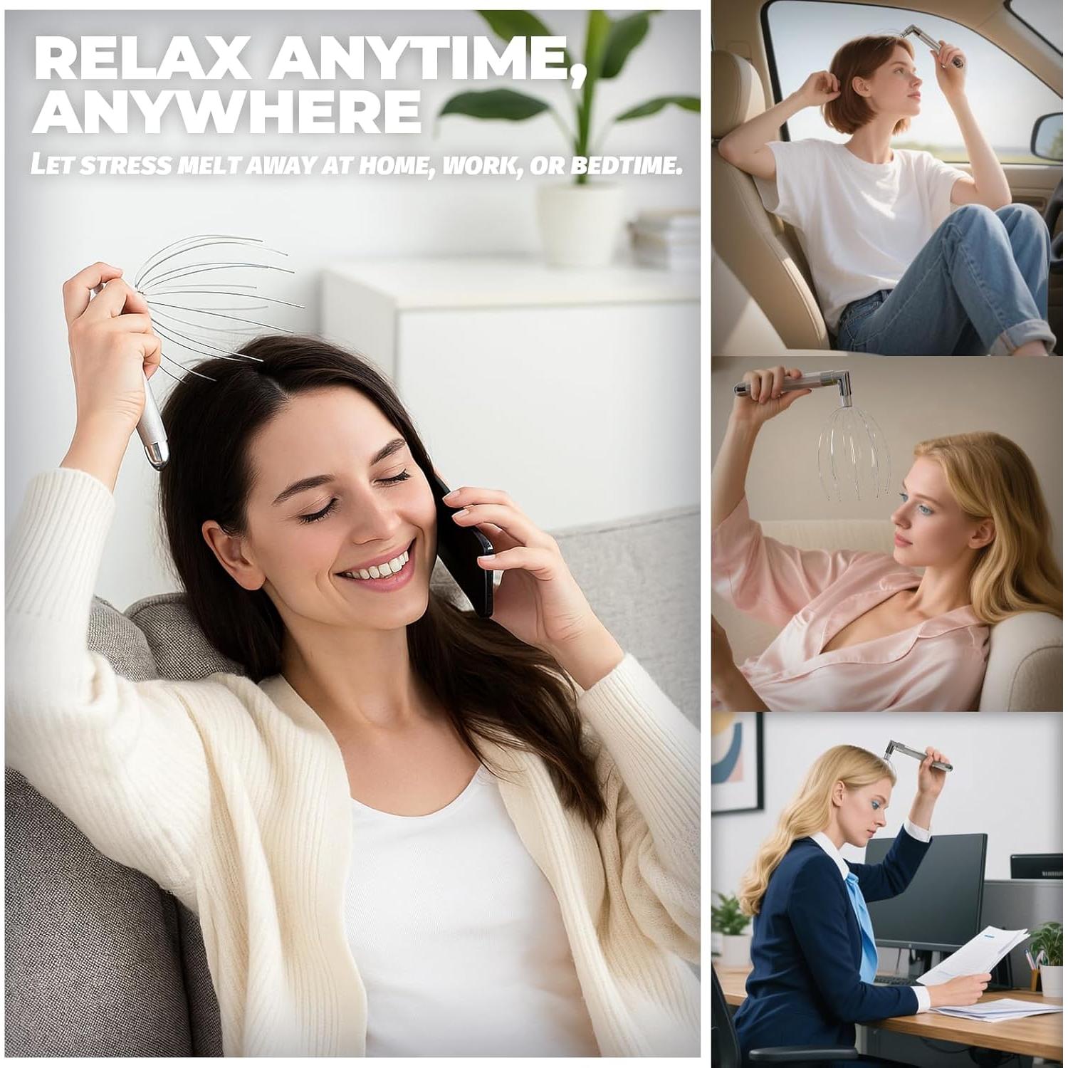 Masajeador de Cabeza Winyoung HTW-SMC-2 Plata Ergonómico