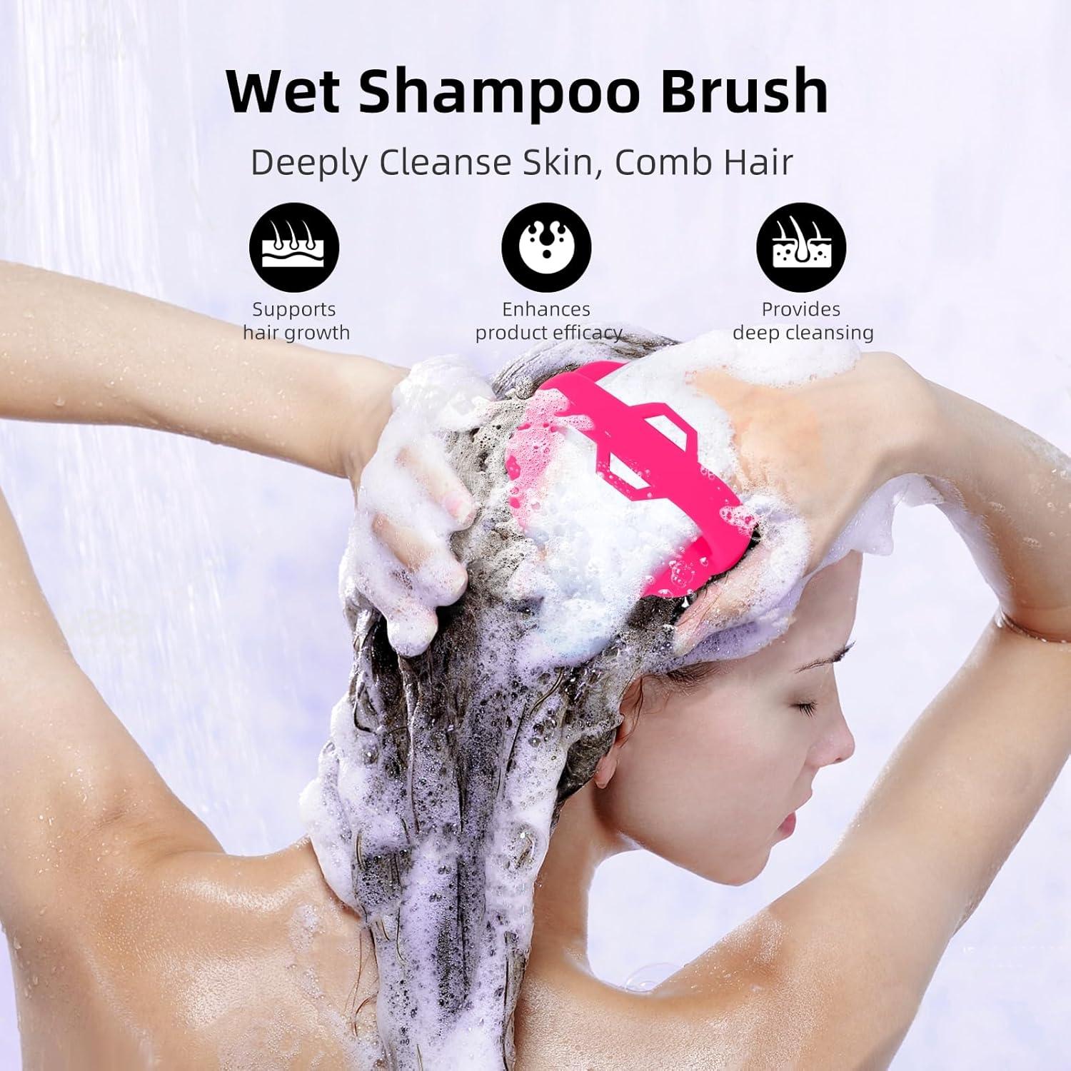 Masajeador de Cuero Cabelludo MTDLYICE Rojo - Exfoliante Suave