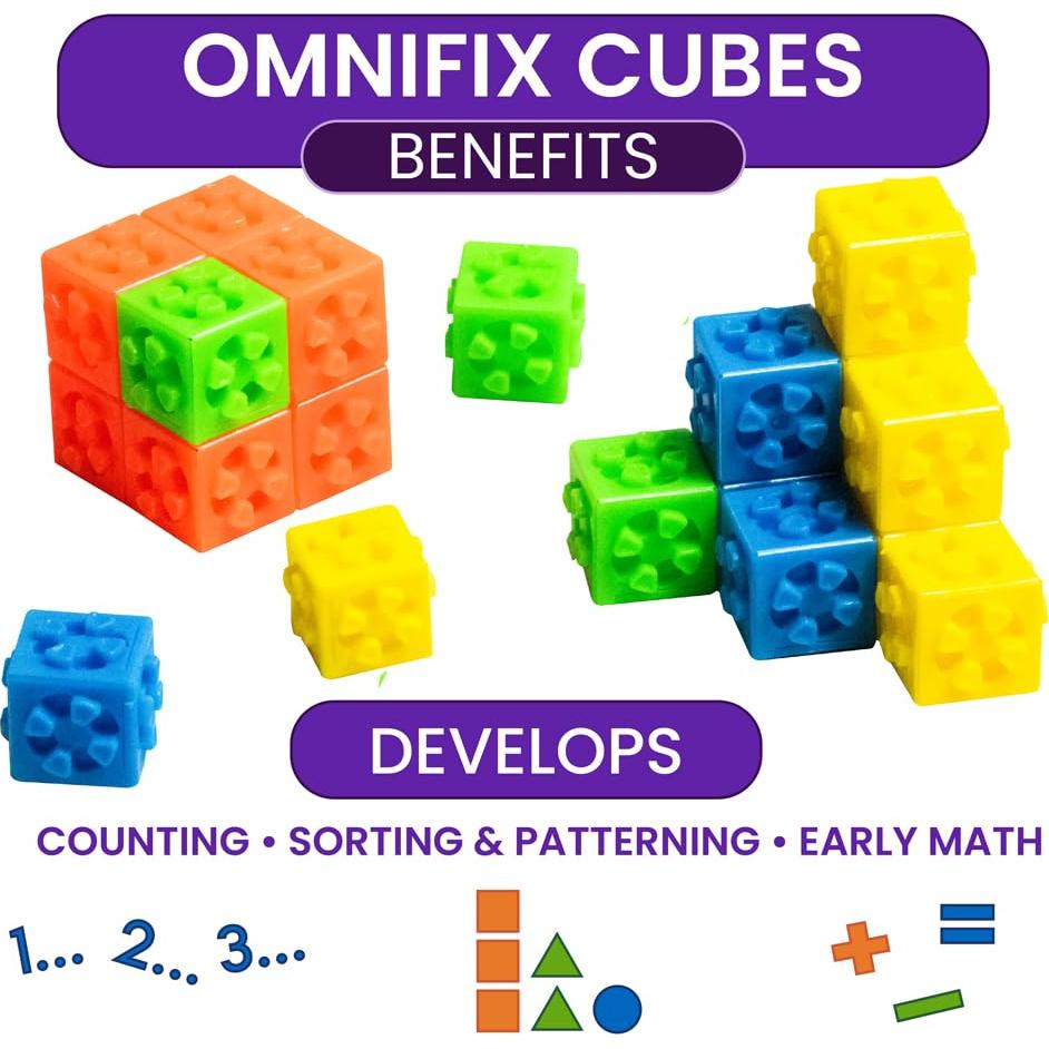 Cubos Omnifix Didax 500 Piezas 2 cm para Matemáticas