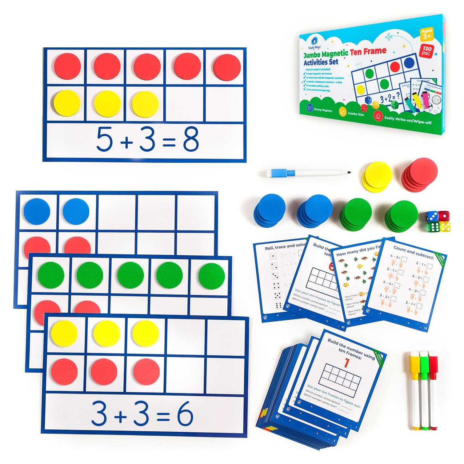 Conjunto Jumbo de Marcos de Diez Magnéticos Simply Magic - 130 Piezas