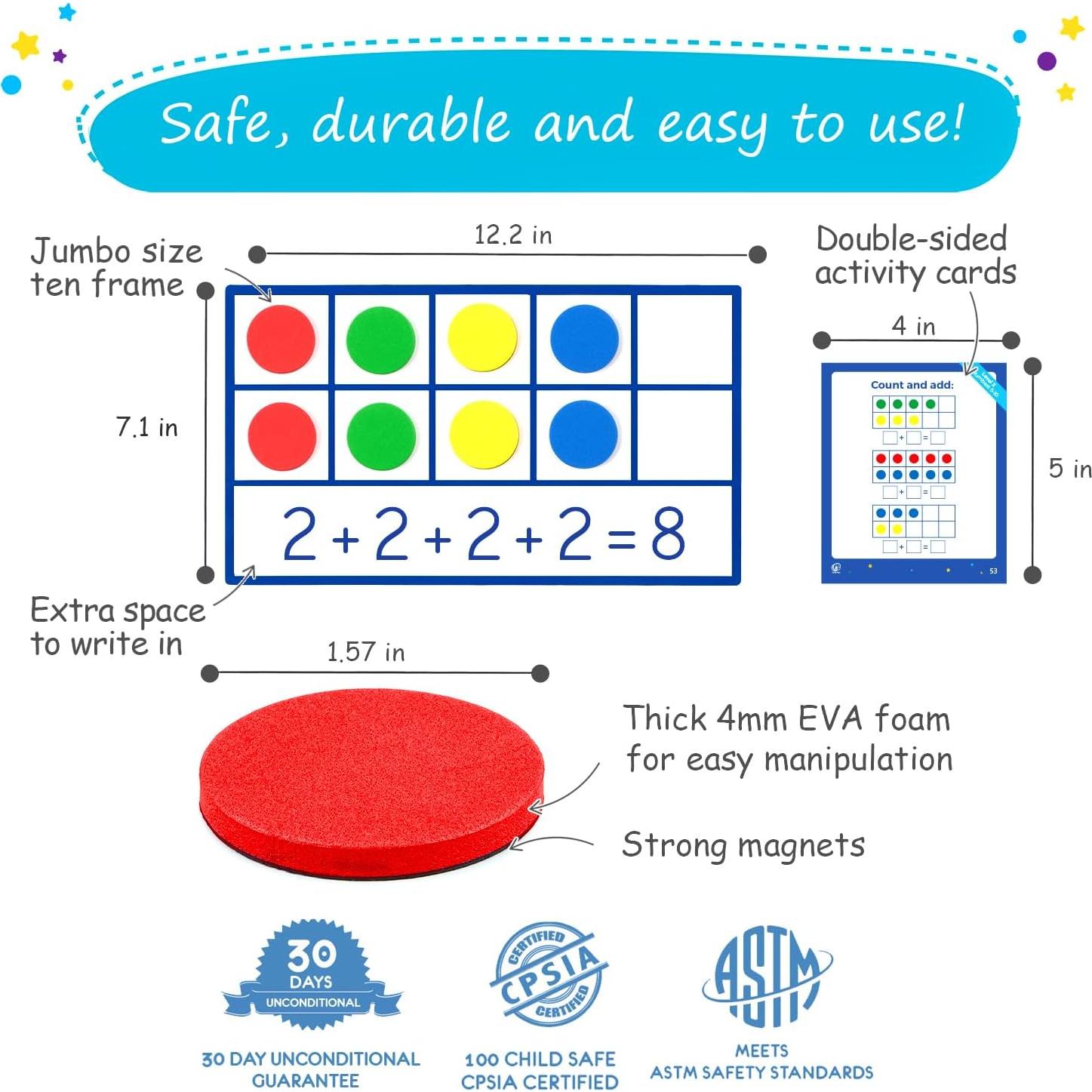 Conjunto Jumbo de Marcos de Diez Magnéticos Simply Magic - 130 Piezas