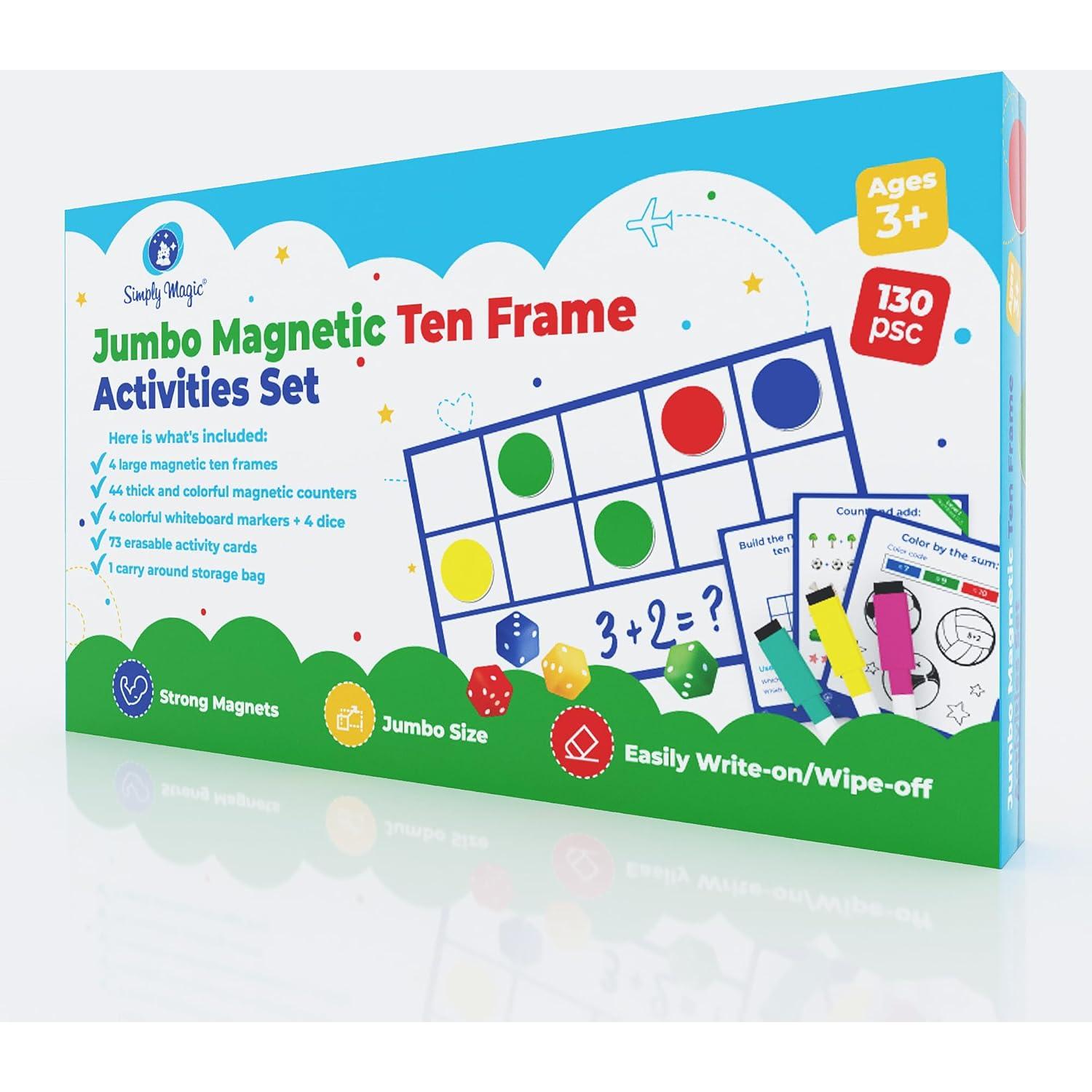 Conjunto Jumbo de Marcos de Diez Magnéticos Simply Magic - 130 Piezas