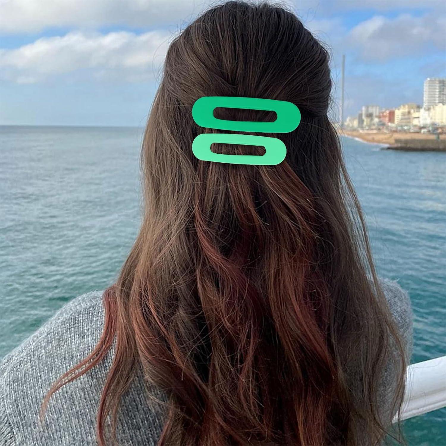 Pinzas Planas Verdes ACO-UINT - 9 Piezas para Cabello