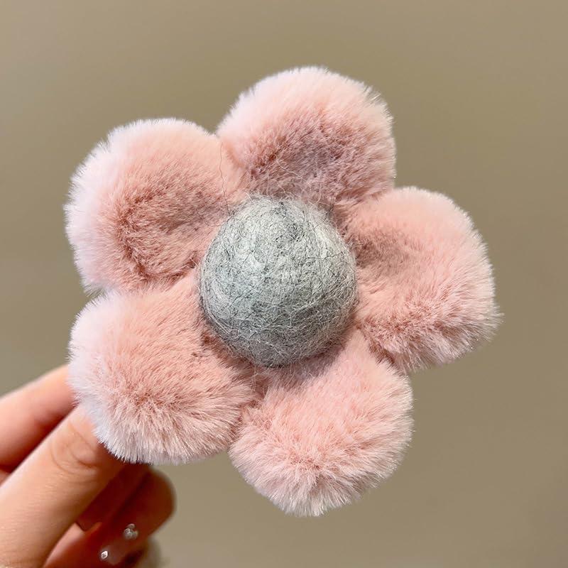 Clip de Pelo de Flor Rosa TUCEWP - Mediano para Cabello Fino y Grueso