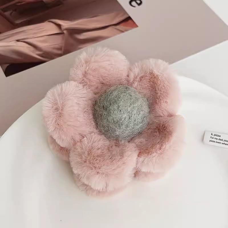 Clip de Pelo de Flor Rosa TUCEWP - Mediano para Cabello Fino y Grueso