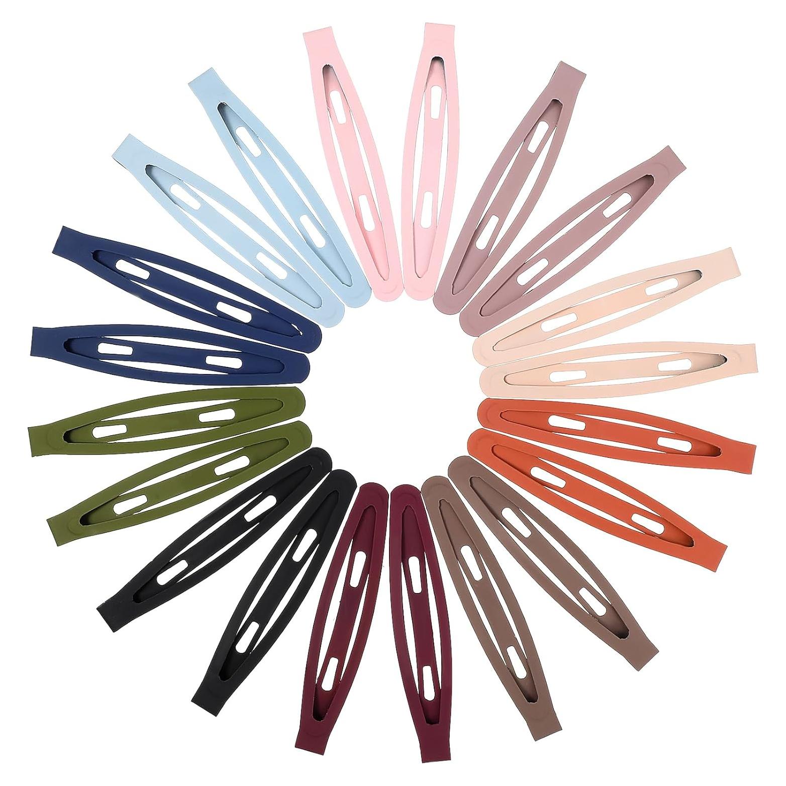 Pinzas para el cabello Sibba 20 PCS metal mate no deslizante