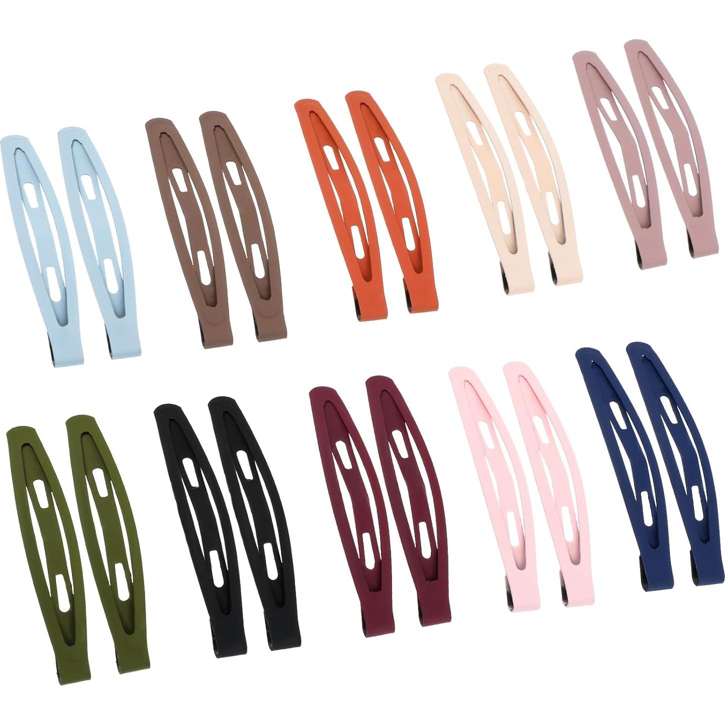 Pinzas para el cabello Sibba 20 PCS metal mate no deslizante