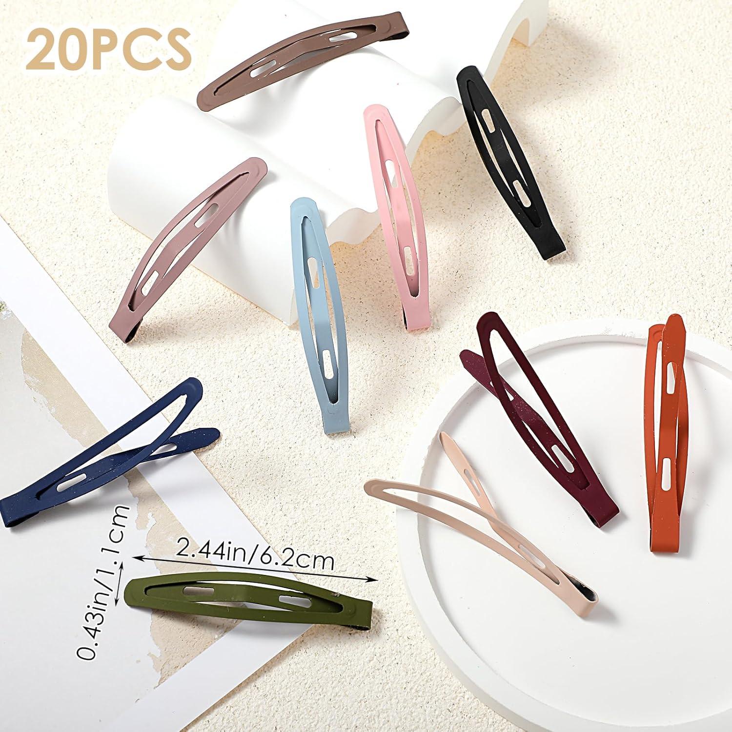 Pinzas para el cabello Sibba 20 PCS metal mate no deslizante