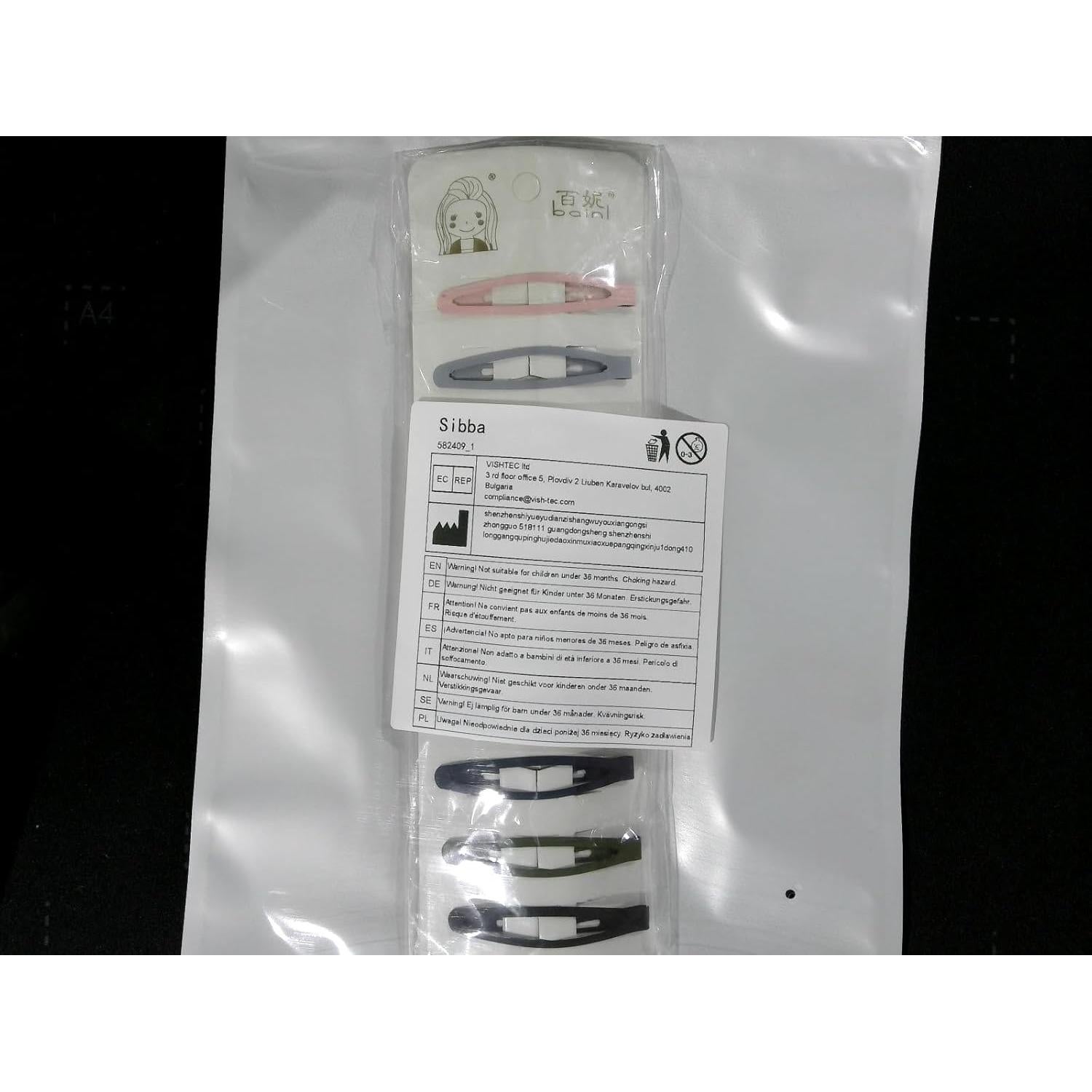 Pinzas para el cabello Sibba 20 PCS metal mate no deslizante