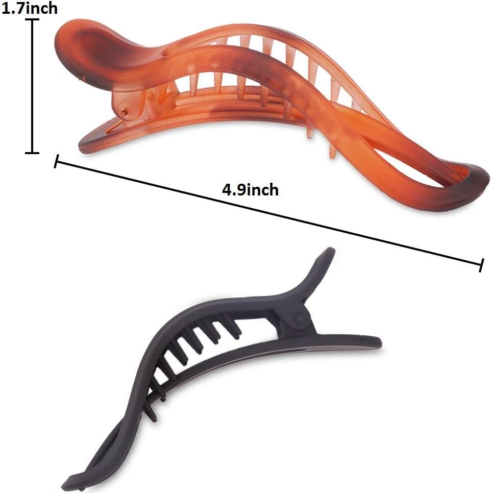 Pinzas de Pelo Planas FASOTY 3PCS Antideslizantes Colores Variados