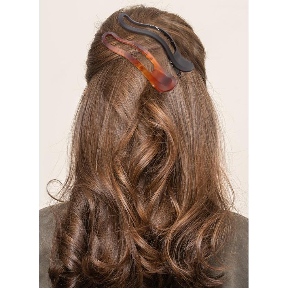 Pinzas de Pelo Planas FASOTY 3PCS Antideslizantes Colores Variados