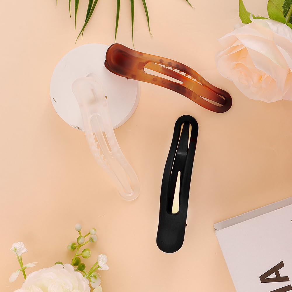 Pinzas de Pelo Planas FASOTY 3PCS Antideslizantes Colores Variados