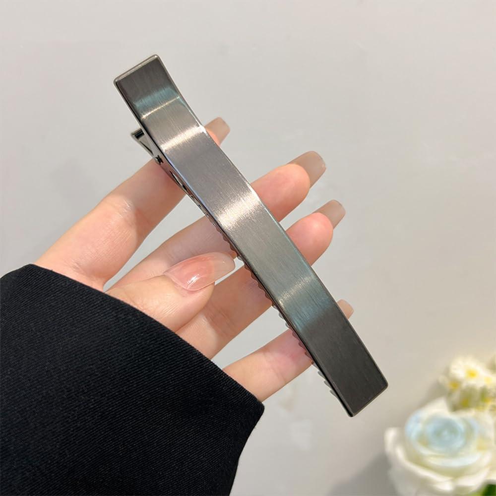 Pinzas para el cabello francesas Myhiju - 3 Pcs doradas, plateadas y negras