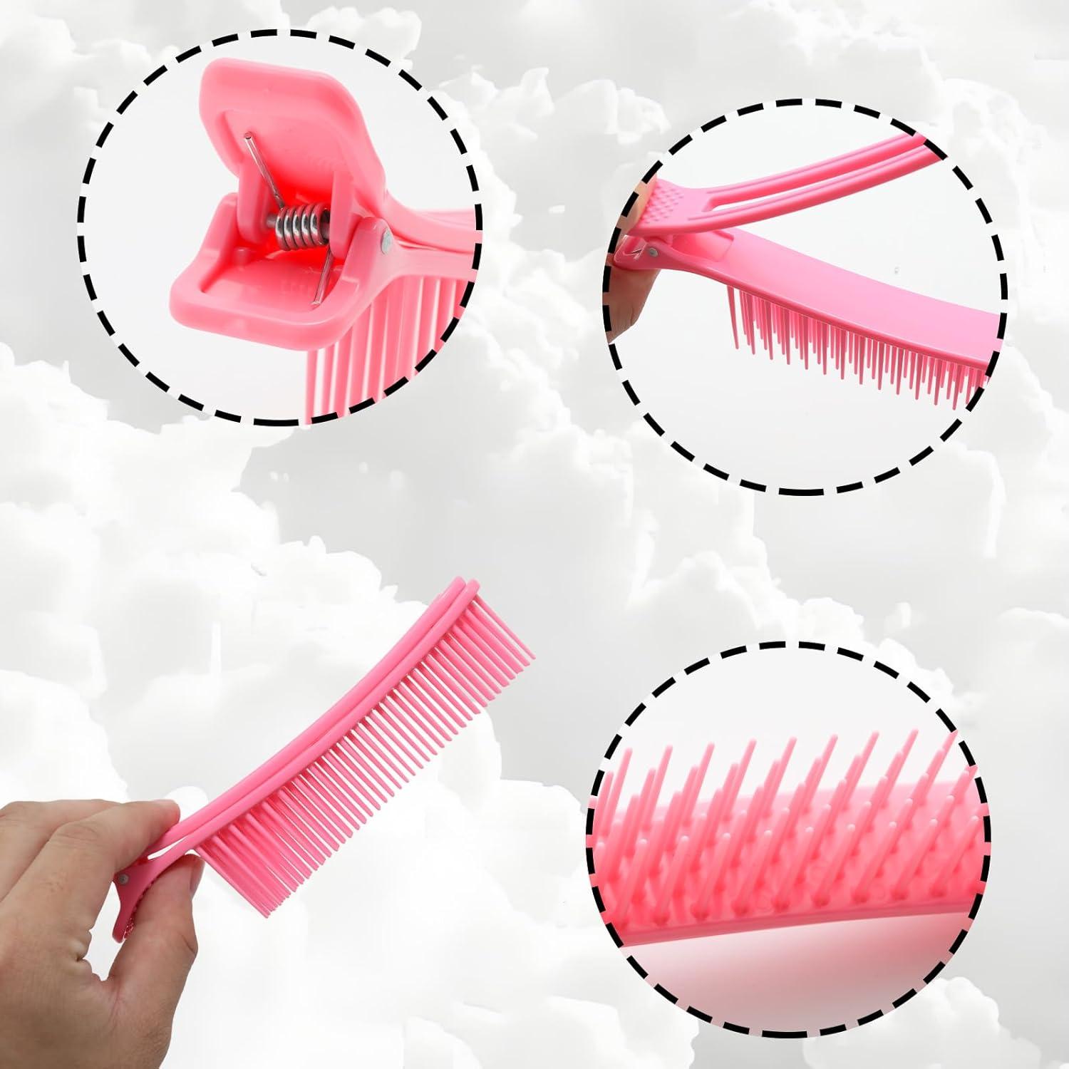 Juego de 2 Clips para Seccionar Cabello Yinluluna Rosa