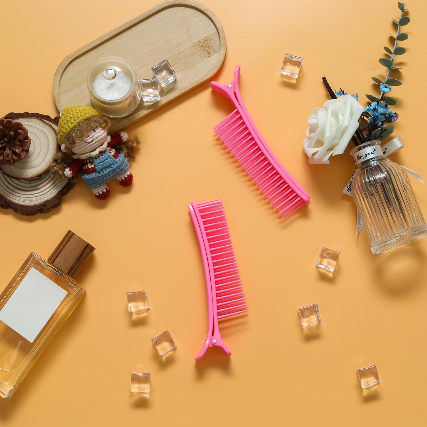 Juego de 2 Clips para Seccionar Cabello Yinluluna Rosa