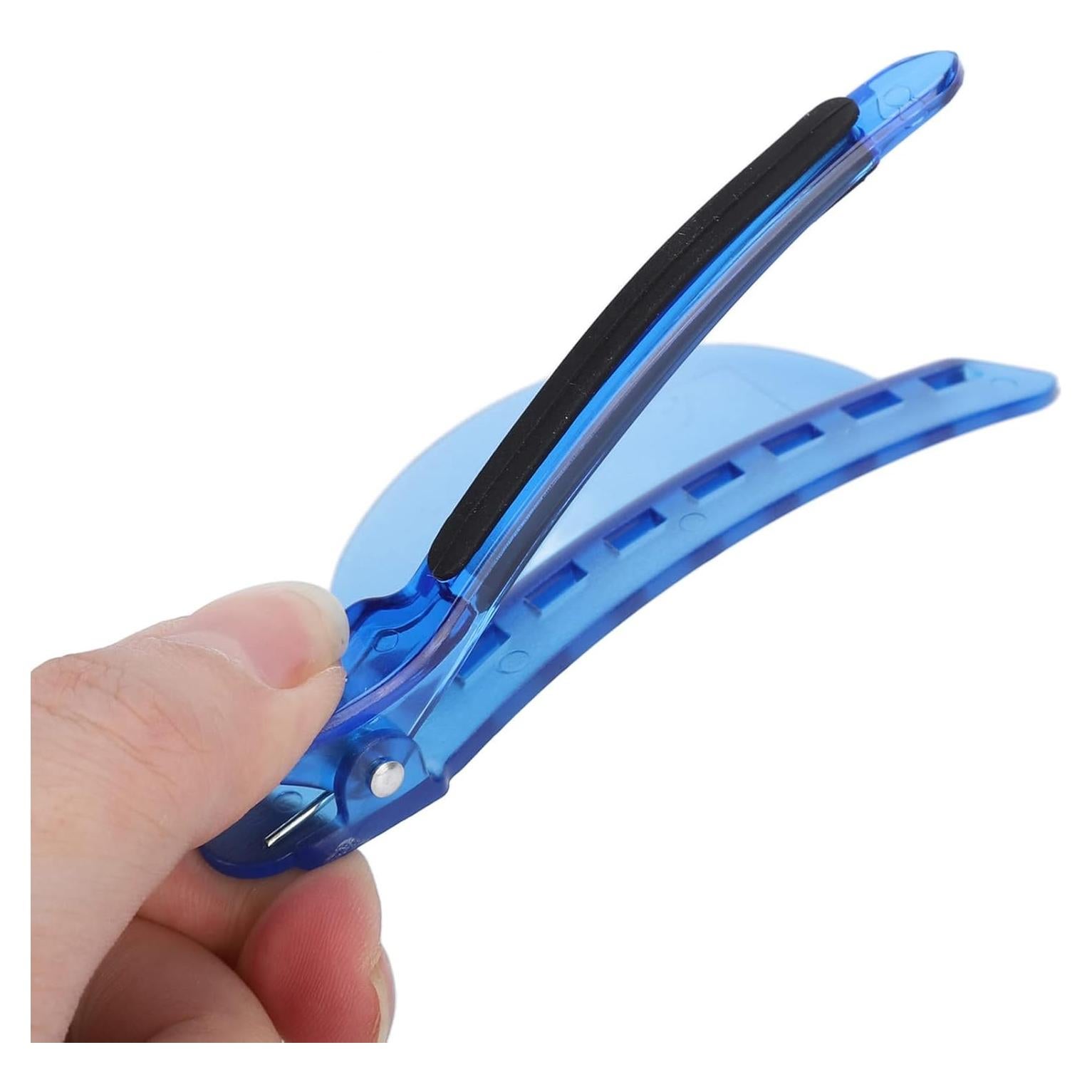 2 Clips de Sección de Cabello Azul con Aislamiento Térmico