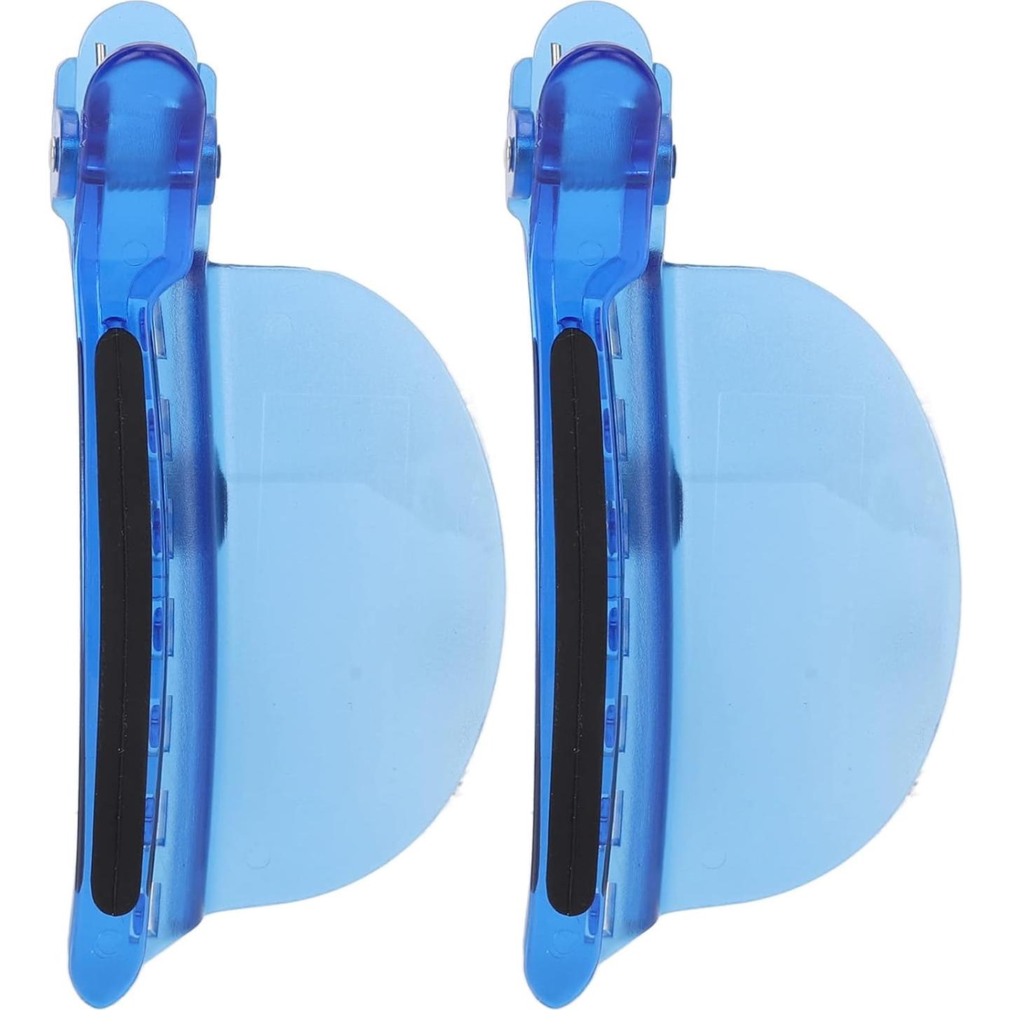 2 Clips de Sección de Cabello Azul con Aislamiento Térmico