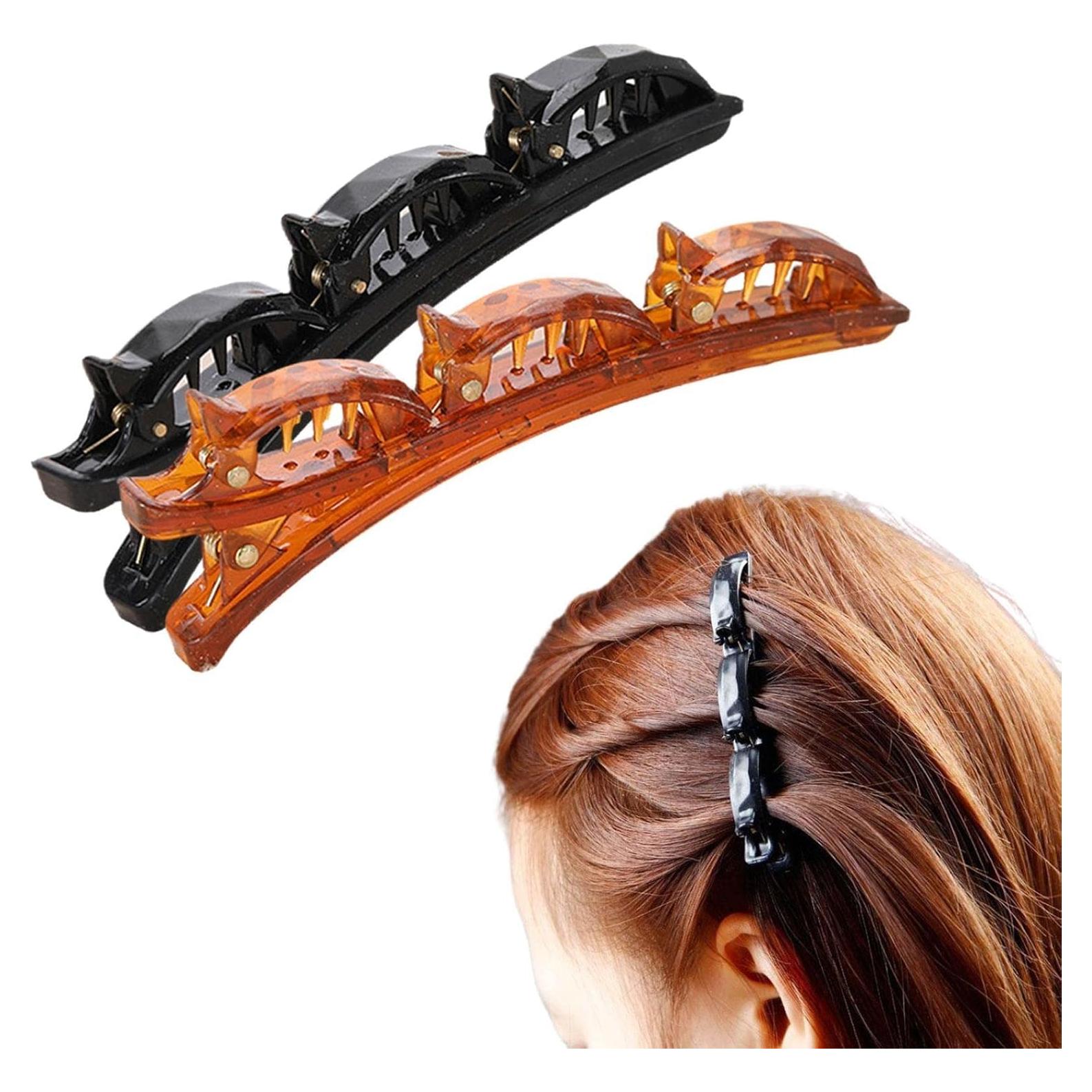 Clips de Cabello Trenzados Labriciyon - 2 Pcs, Pico de Pato