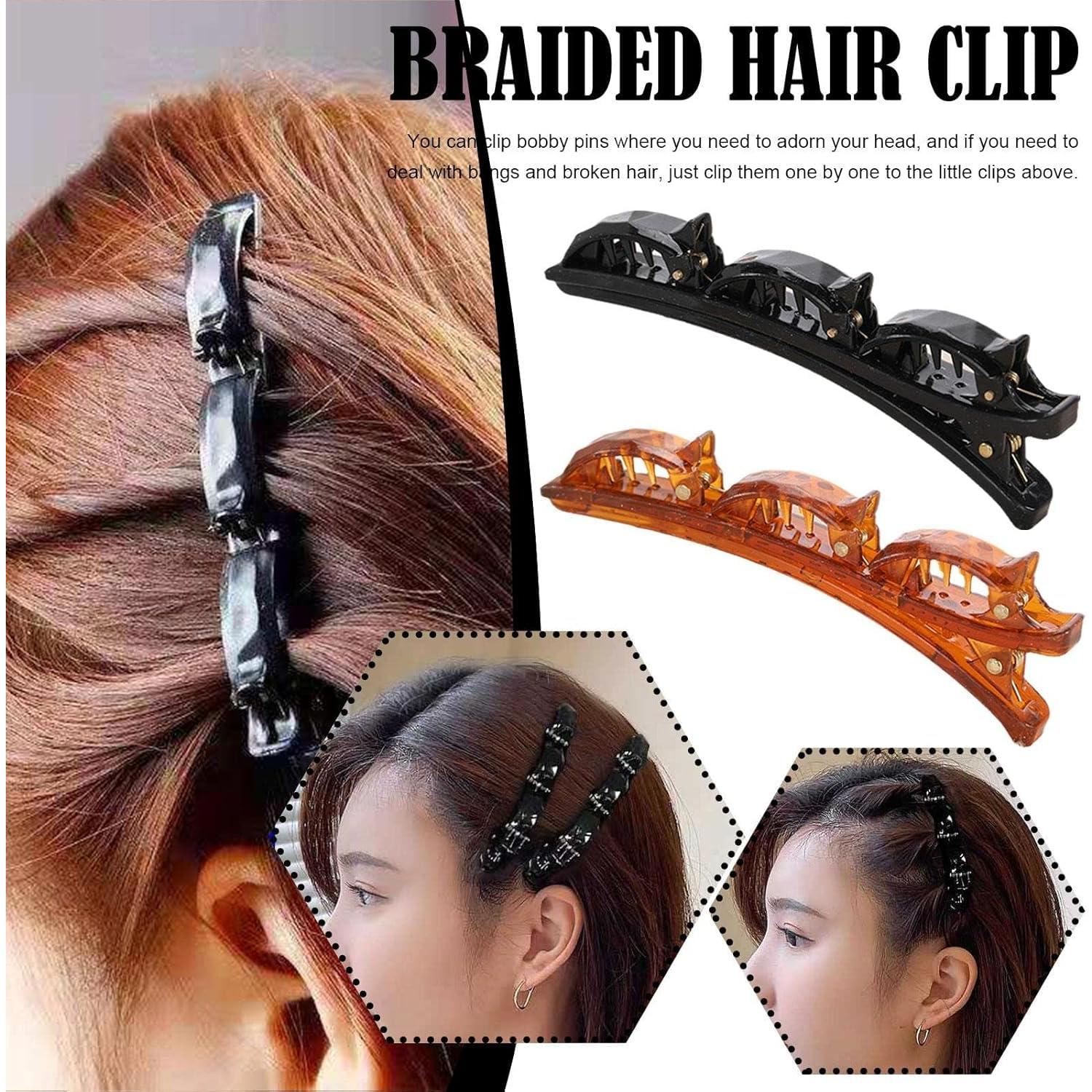 Clips de Cabello Trenzados Labriciyon - 2 Pcs, Pico de Pato