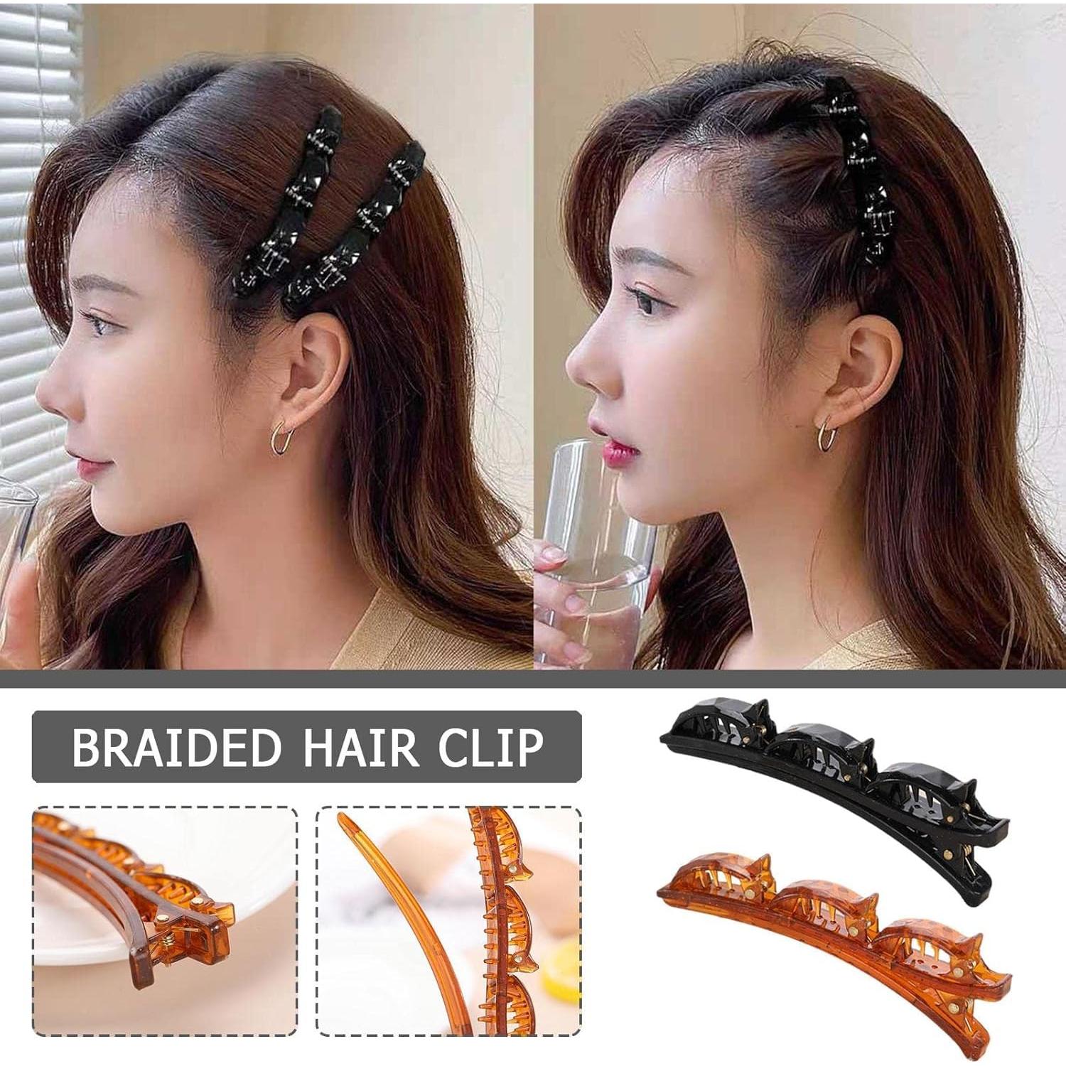 Clips de Cabello Trenzados Labriciyon - 2 Pcs, Pico de Pato