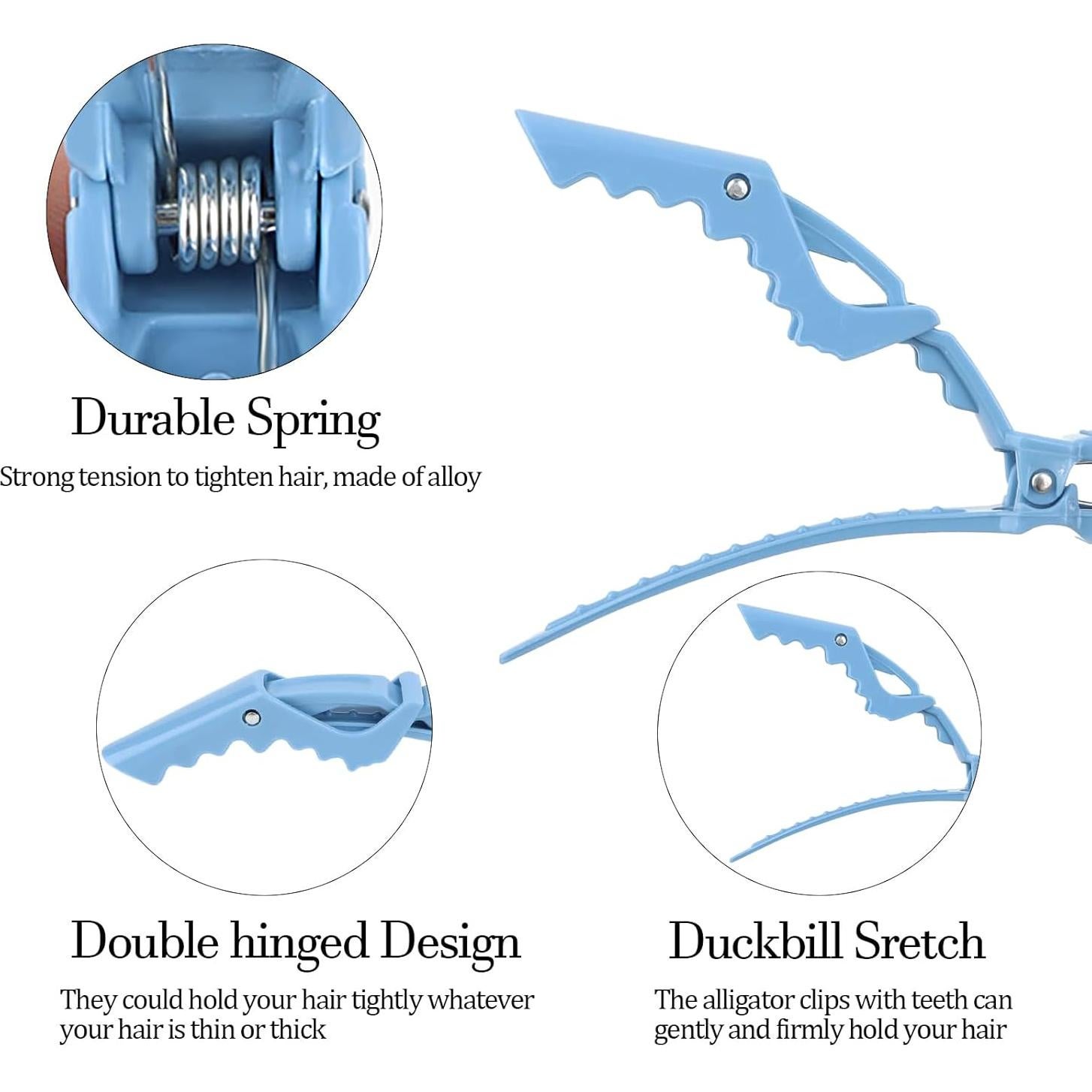 Paquete de 24 Clips de Pelo Cocodrilo ACO-UINT - Multiusos y Resistentes