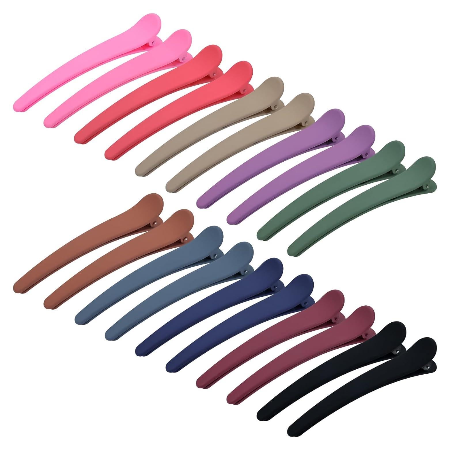20 Clips de Pelo de Plástico Mate Dizila 12 cm Antideslizantes