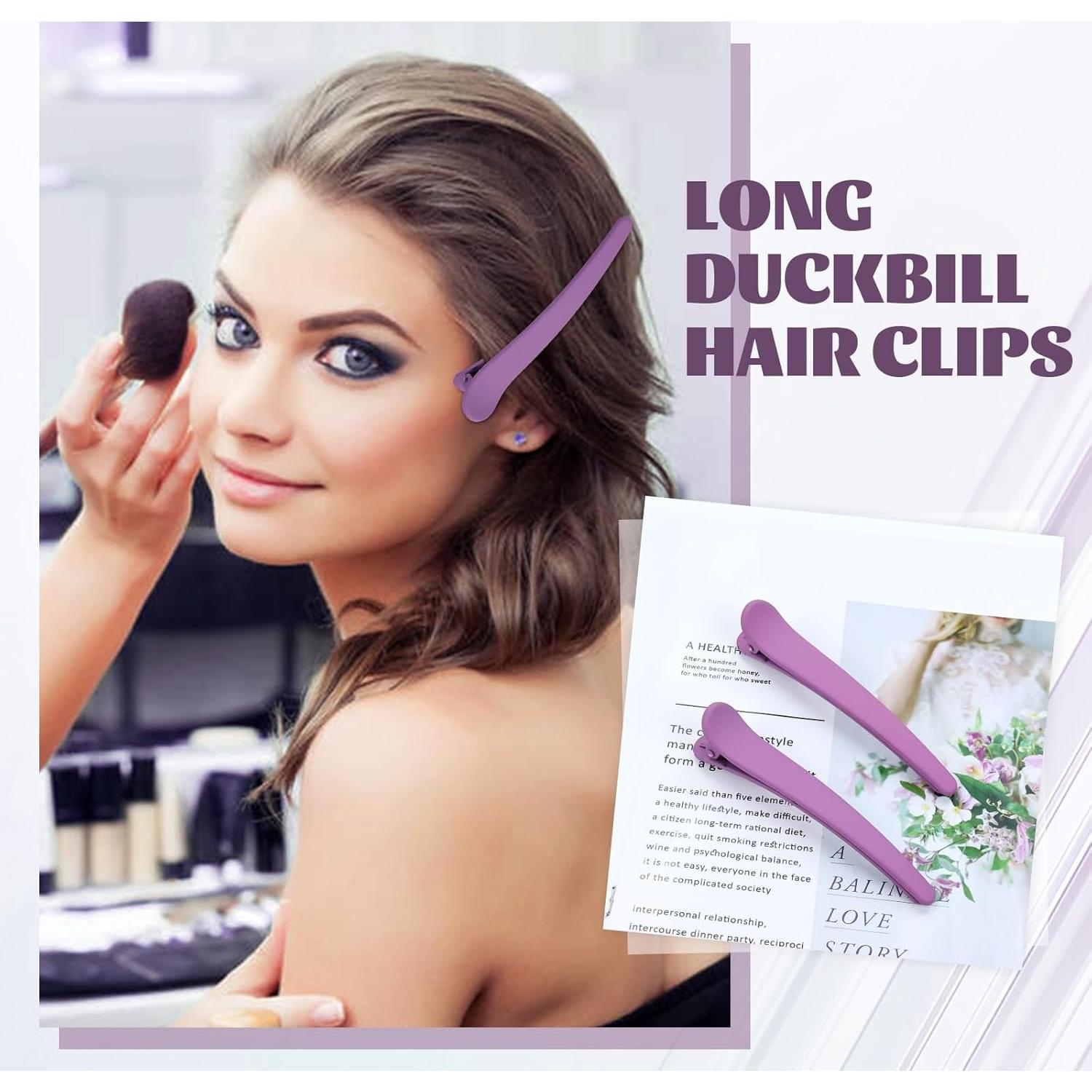 20 Clips de Pelo de Plástico Mate Dizila 12 cm Antideslizantes