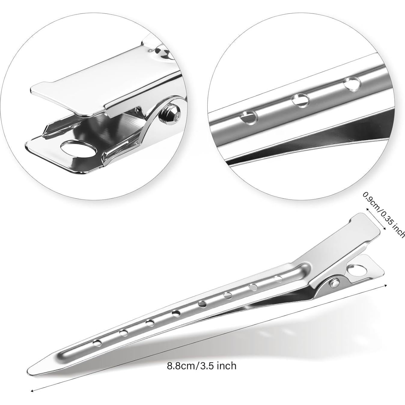 40 Clips de Pato Metal Antioxidante 9 cm Color Mezclado