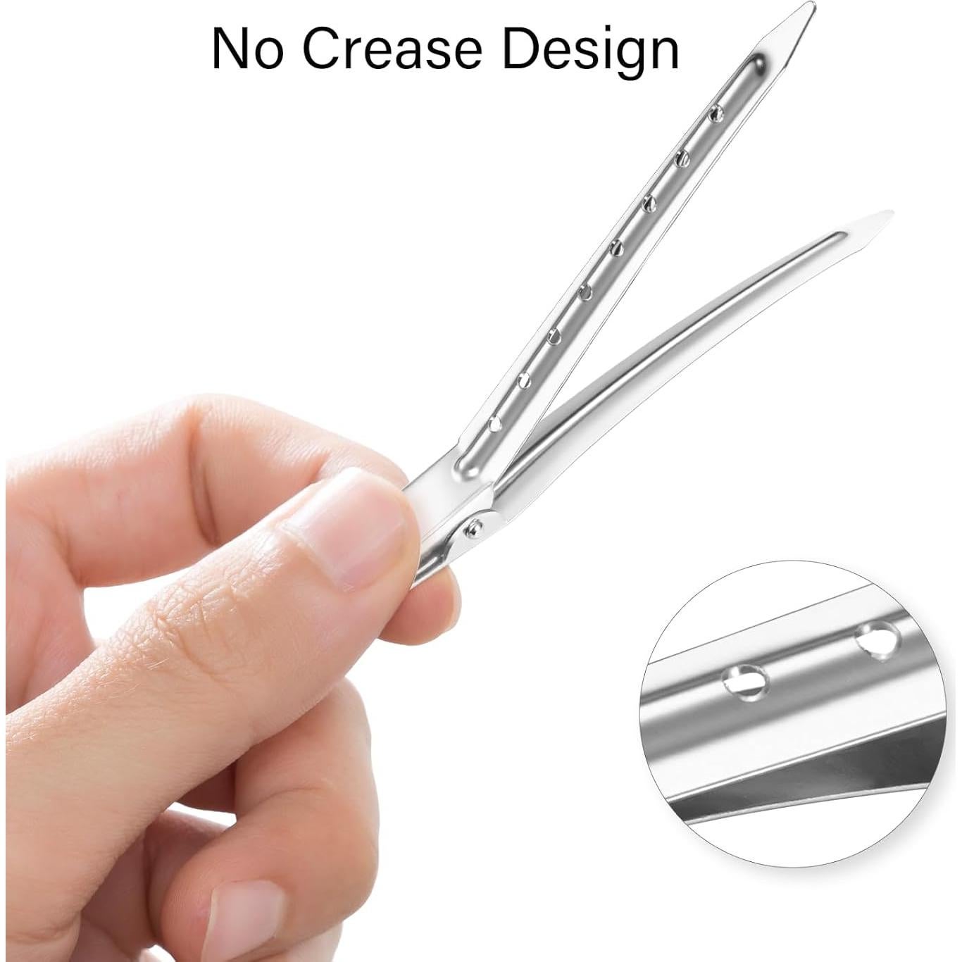 40 Clips de Pato Metal Antioxidante 9 cm Color Mezclado