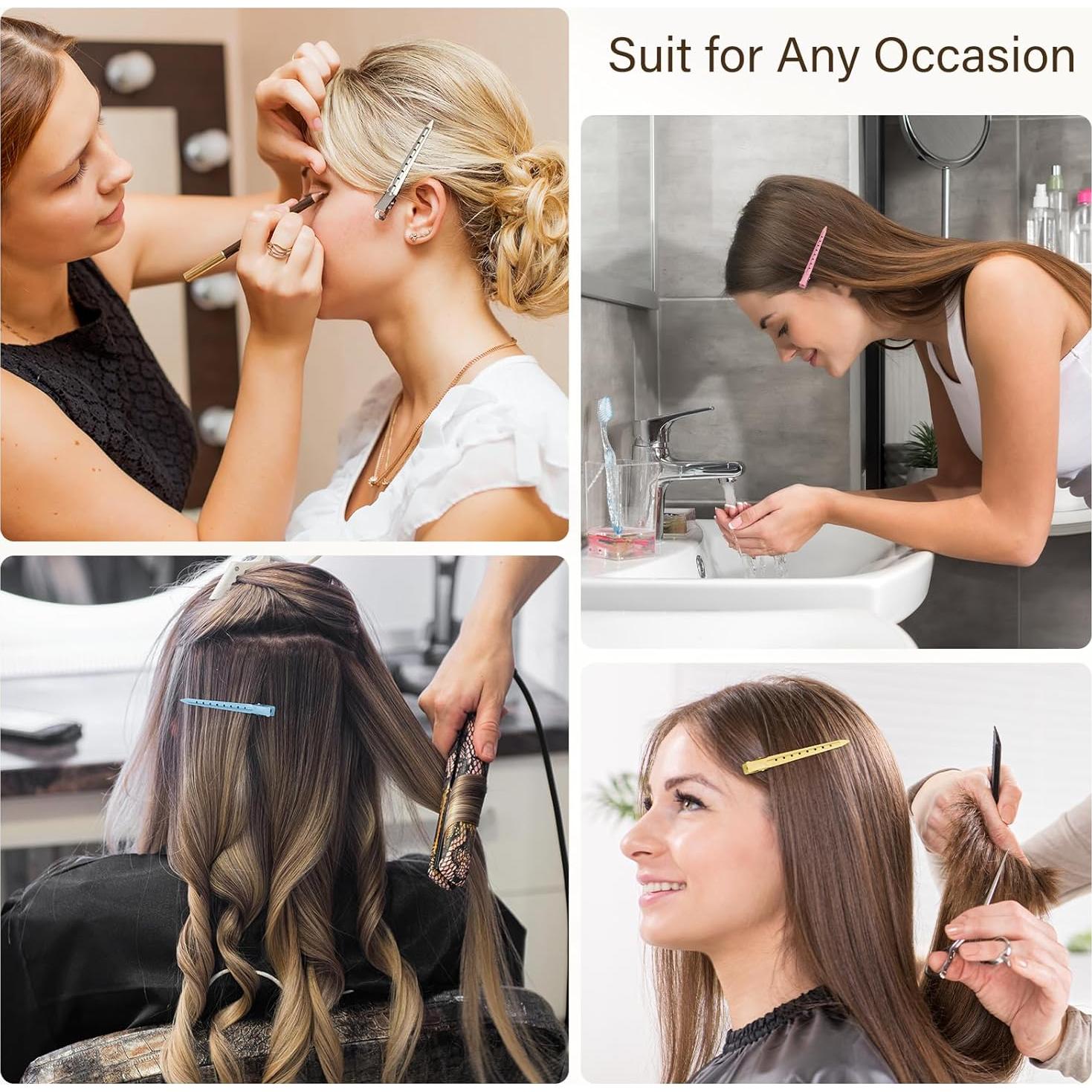 40 Clips de Pato Metal Antioxidante 9 cm Color Mezclado