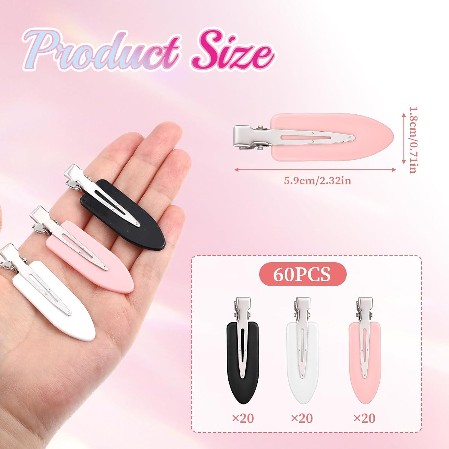 60 Clips para el Cabello Sin Doblados Qulkws - 5.9x1.8 cm