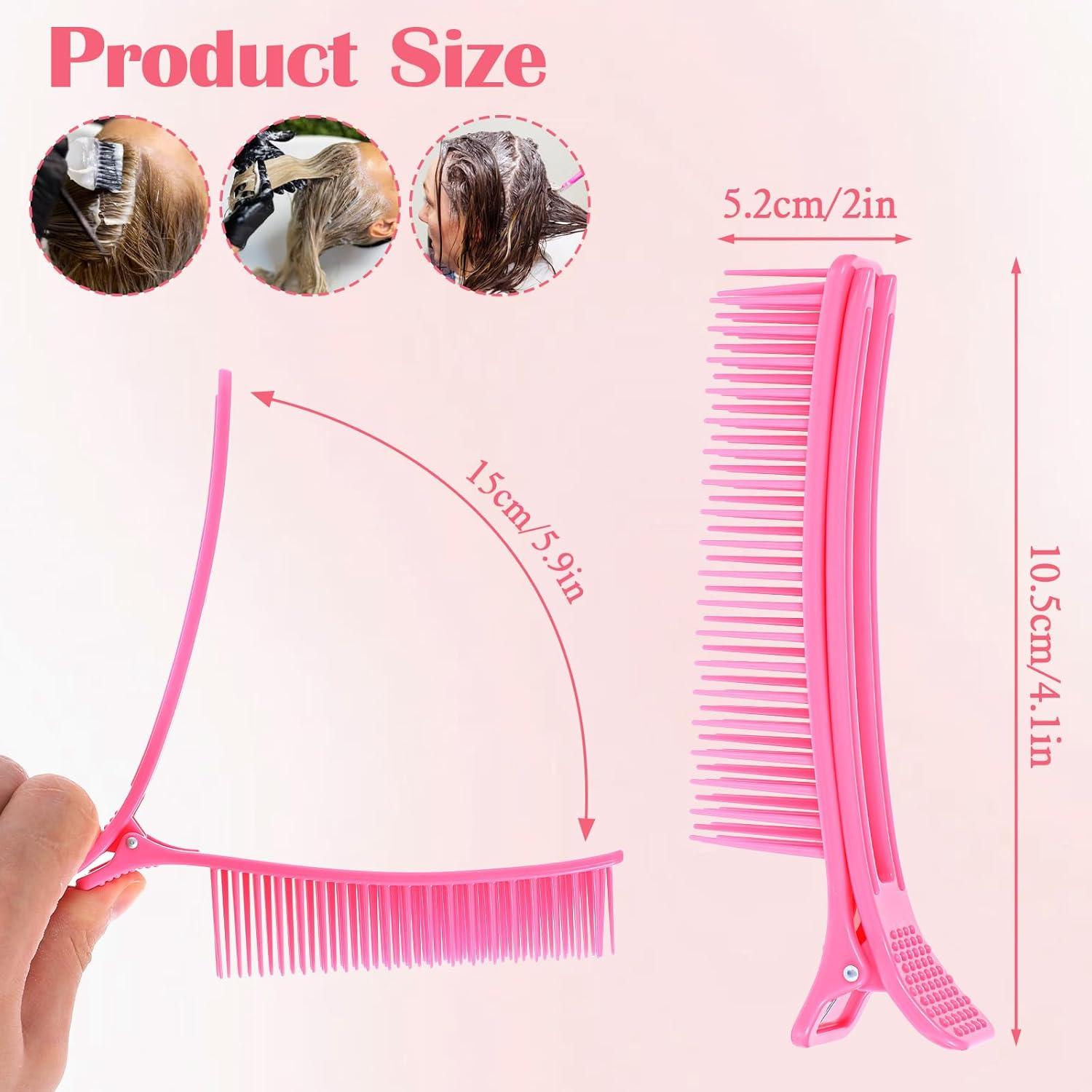 2 Clips de Sección y Corte de Cabello Exircy - Negro/Rosa