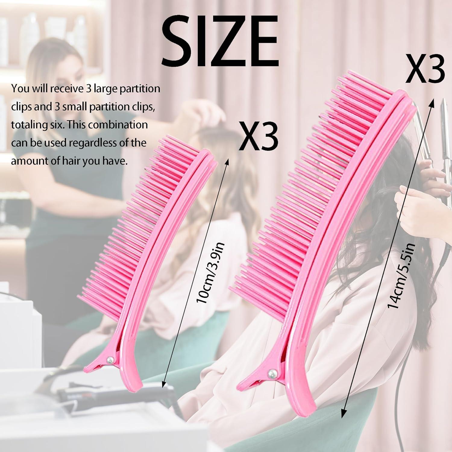 Set de 6 Clips de Agarre para Cabello XLANMAY - 3 Grandes y 3 Pequeños