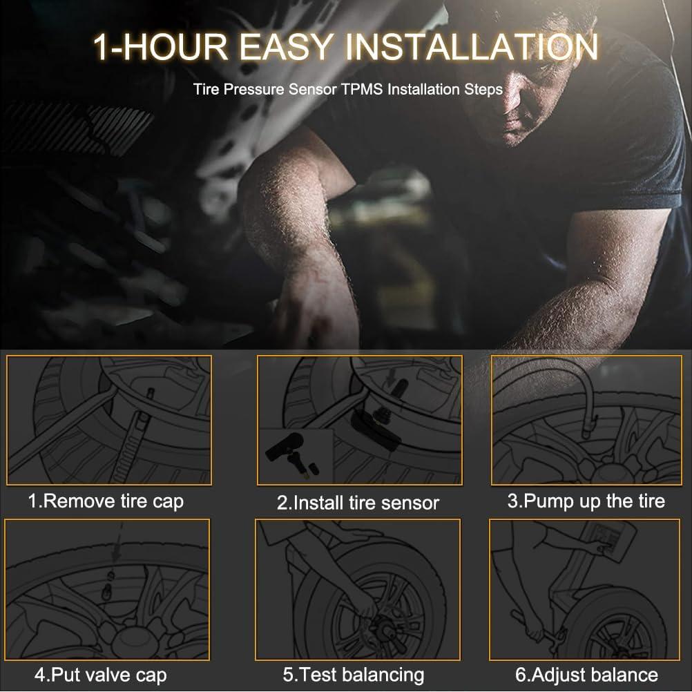 Sensor TPMS ROADFAR 315MHz para Infiniti y Nissan - Juego de 4