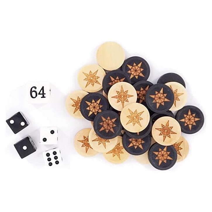 Piedras de Backgammon de Madera de Haya Sondergut 2.54 cm