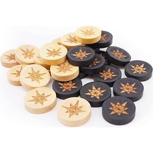 Piedras de Backgammon de Madera de Haya Sondergut 2.54 cm