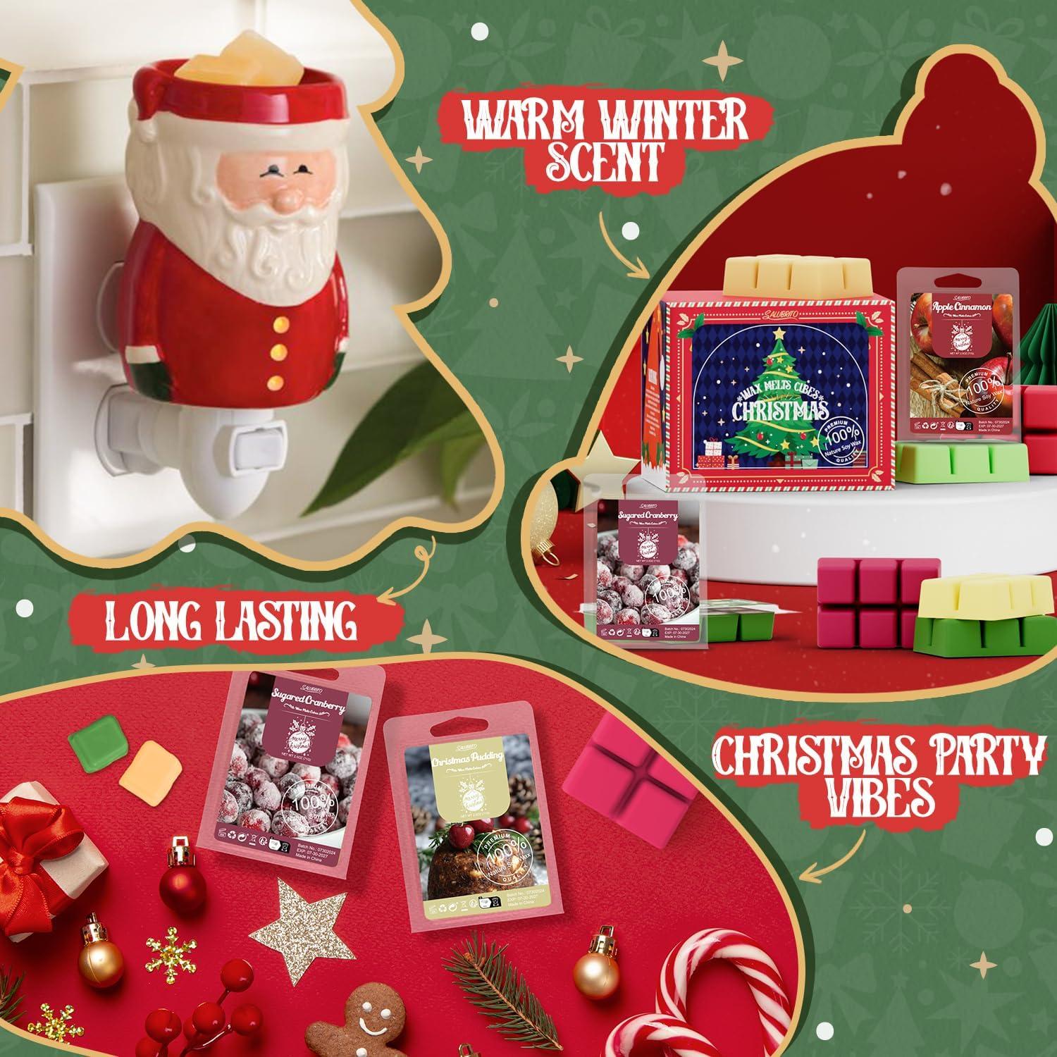 Set de Ceras Aromáticas de Soja Salubrito - Navidad 8 Aromas