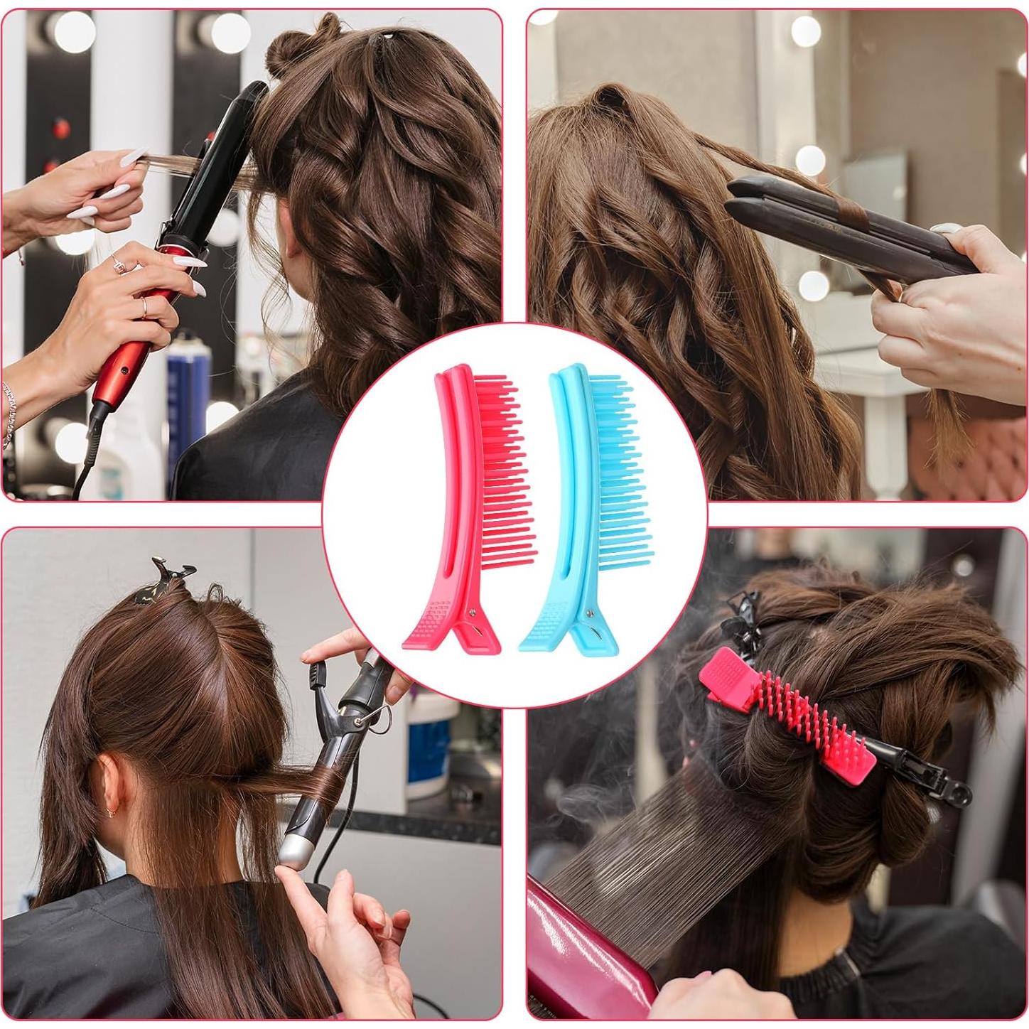 Clips para Seccionar Cabello Qulkws - 2 Pcs Antideslizantes 10.4 cm