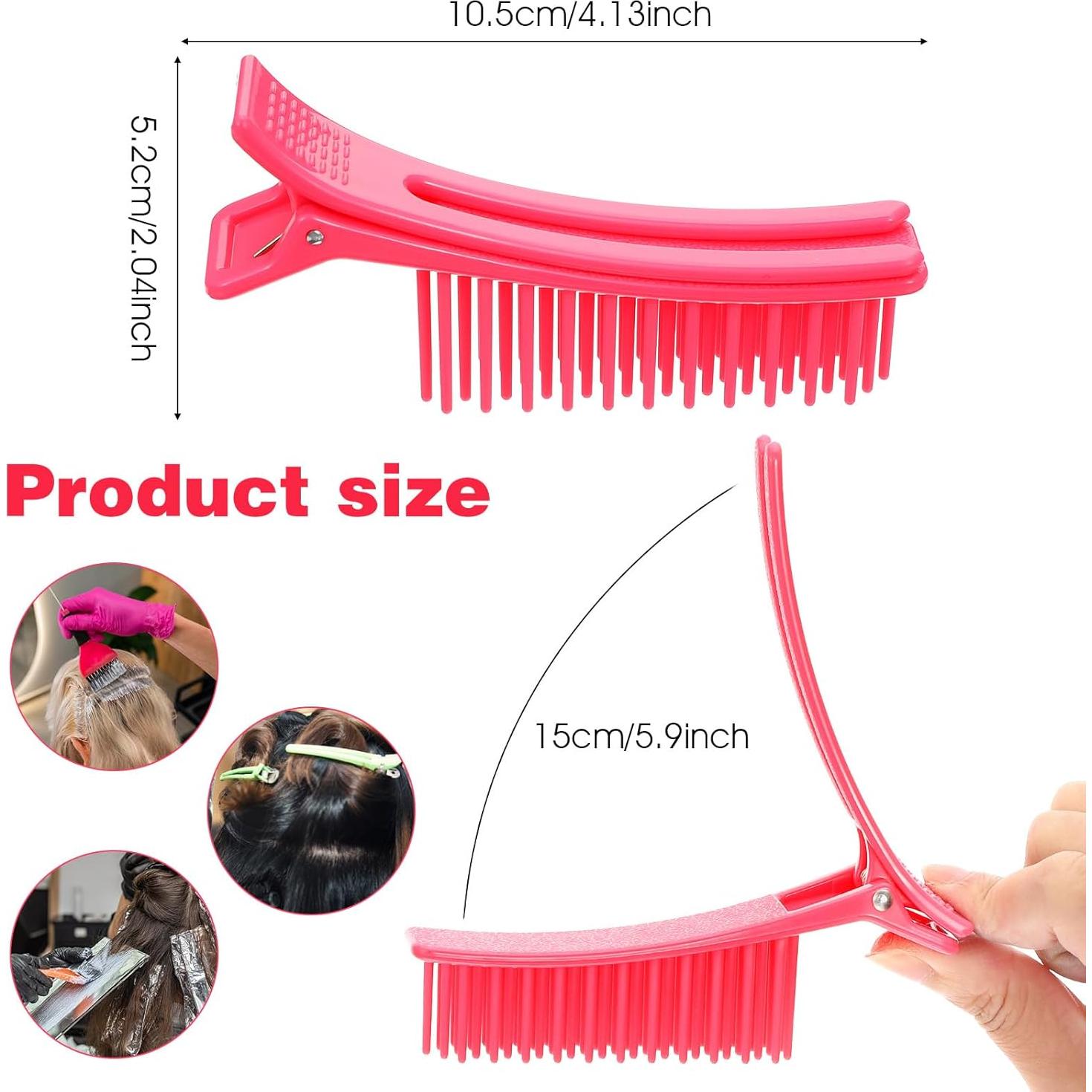 Clips para Seccionar Cabello Qulkws - 2 Pcs Antideslizantes 10.4 cm