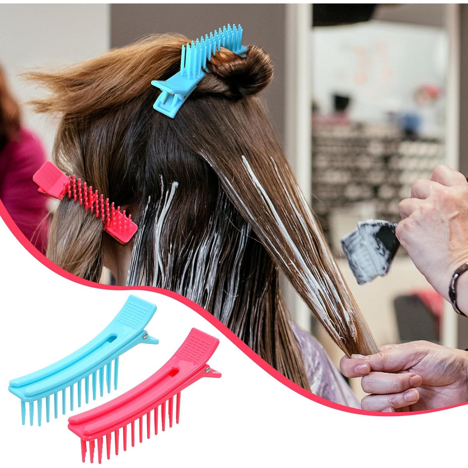 Clips para Seccionar Cabello Qulkws - 2 Pcs Antideslizantes 10.4 cm