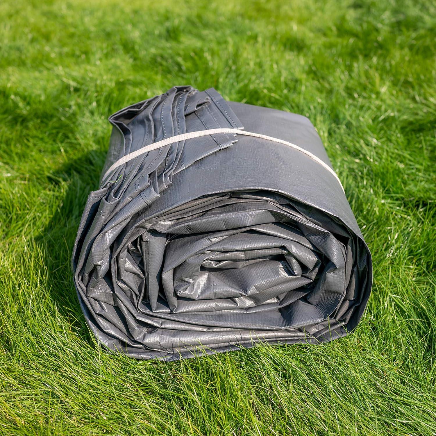 Cubierta Superior para Carport Sunnyglade 3.05x6.1m Gris PE