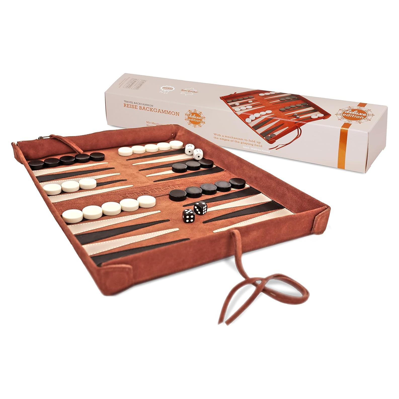 Juego de Backgammon Deluxe Portable Sondergut - Compacto y Ligero