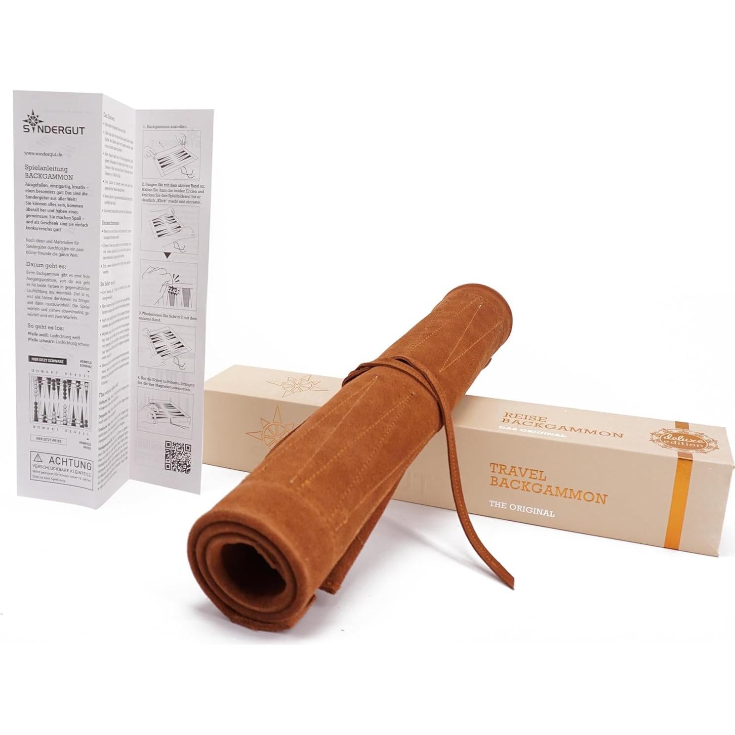 Juego de Backgammon Deluxe Portable Sondergut - Compacto y Ligero